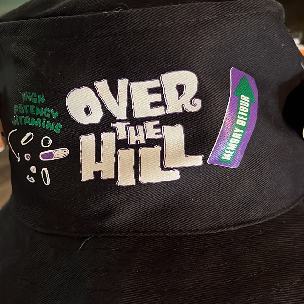 Black Over The Hill Novelty Bucket Hat with Tags - Picture 5 of 5